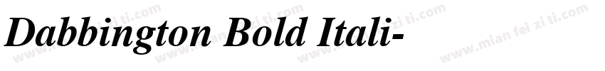 Dabbington Bold Itali字体转换